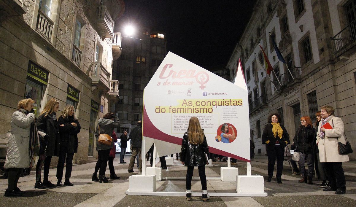 Exposición "As conquistas do feminismo", organizada con motivo del 8 de marzo