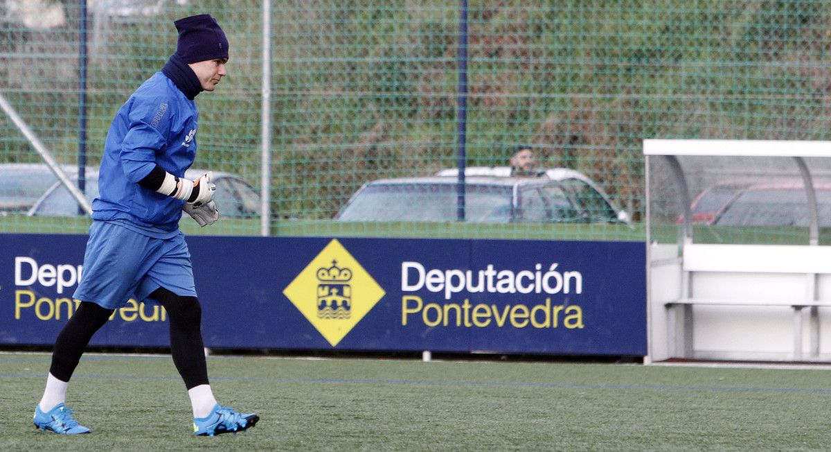 Edu Sousa durante un entrenamiento en Príncipe Felipe Edu Sousa durante un entrenamiento en Príncipe Felipe