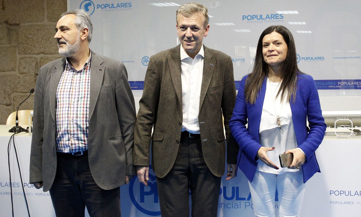 José Manuel Cores Tourís, Alfonso Rueda e Nidia Arévalo