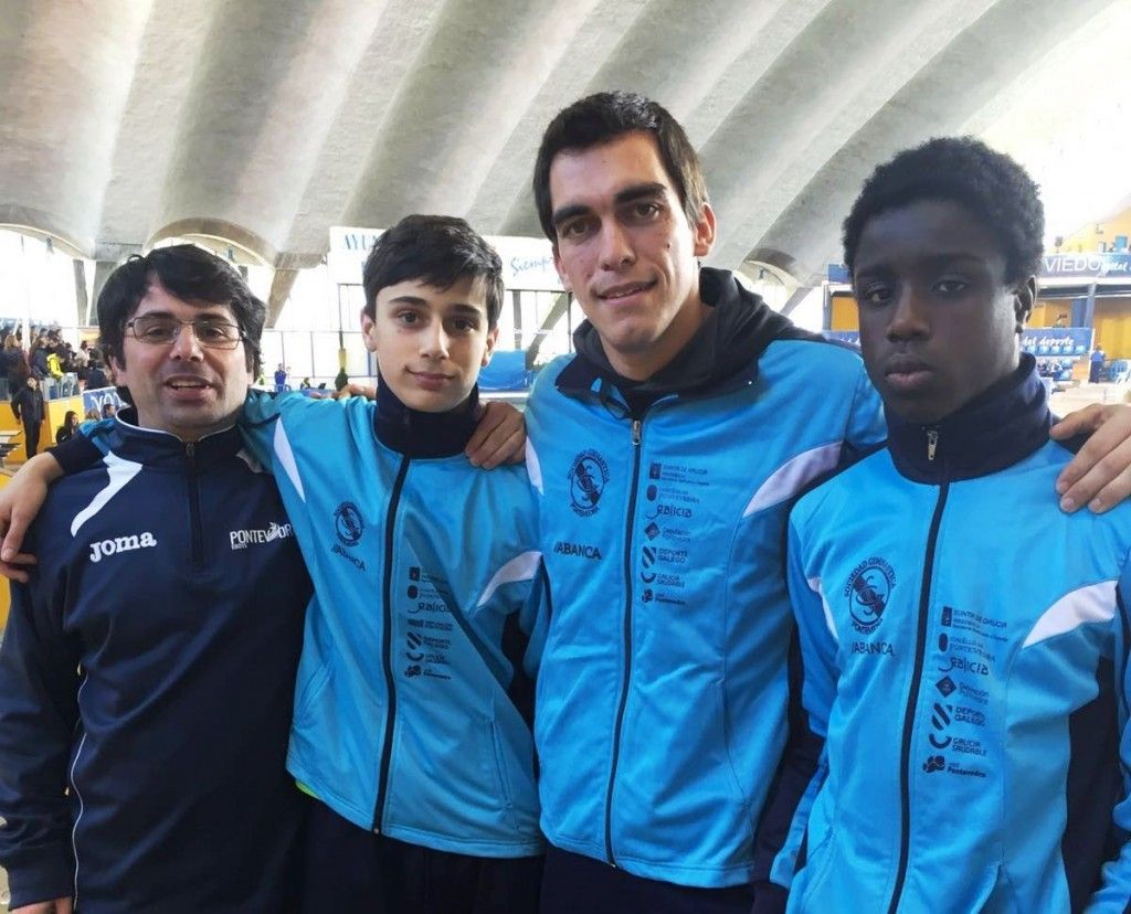 Marco Martínez e Pablo Tojal no Campionato de españa Cadete de pista cuberta