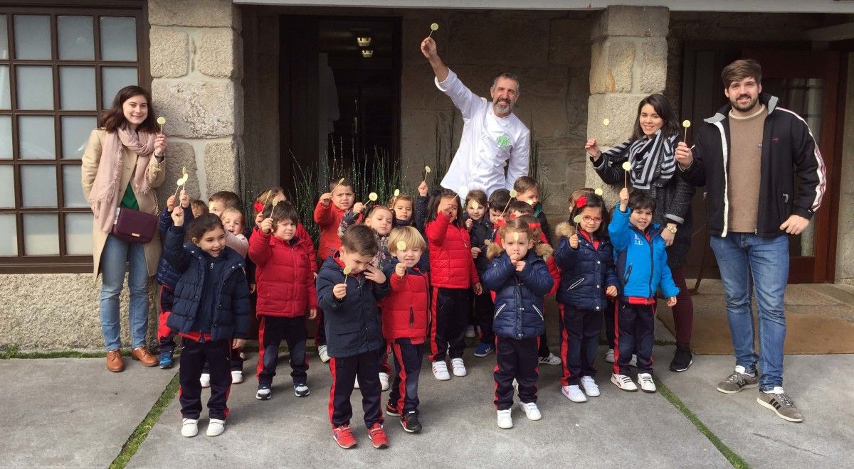 Visita de escolares del colegio Sagrado Corazón a Casa Solla