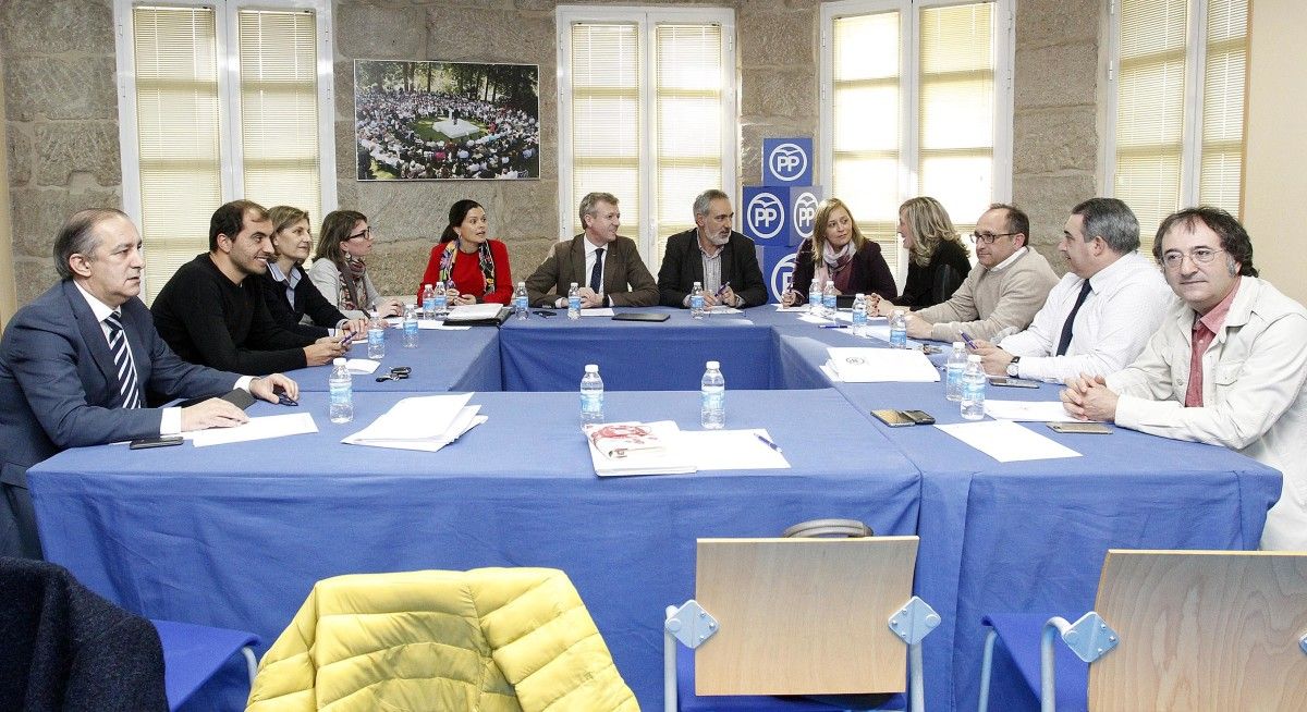 Reunión de Alfonso Rueda cos deputados provinciais do PP