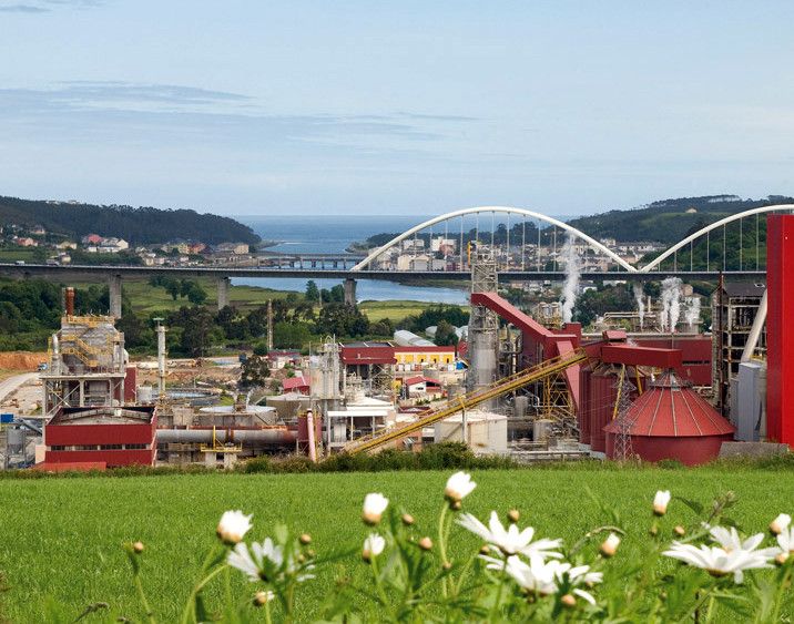Fábrica de ENCE en Navia (Asturias)