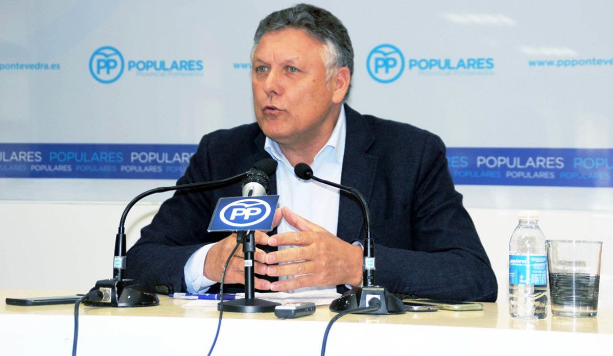 Telmo Martín, en rueda de prensa celebrada en la sede provincial del PP