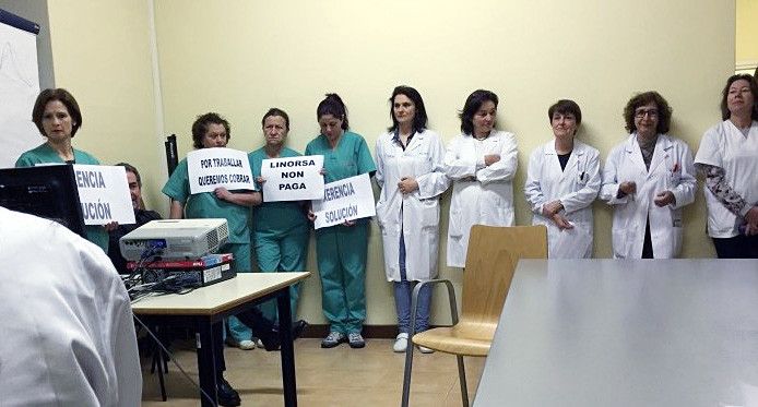 Protesta das traballadoras de Linorsa