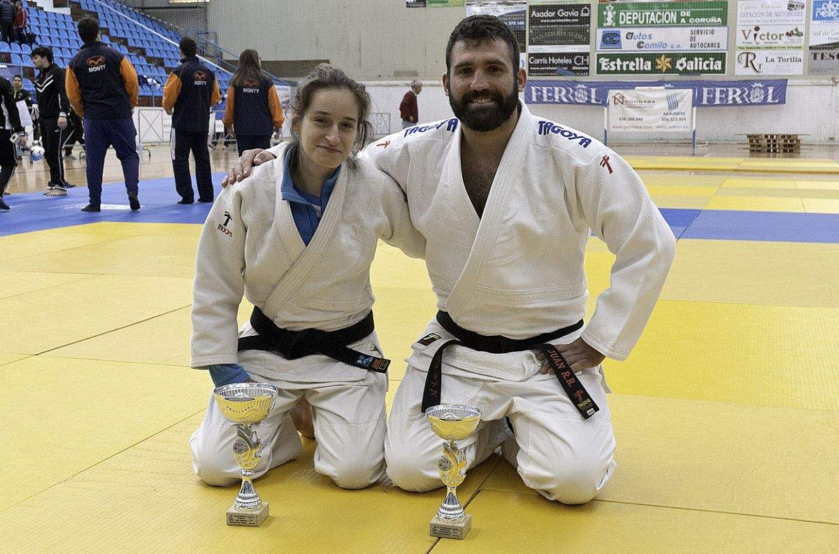 Deportistas del Judo Pontevedra en el Gallego Absoluto