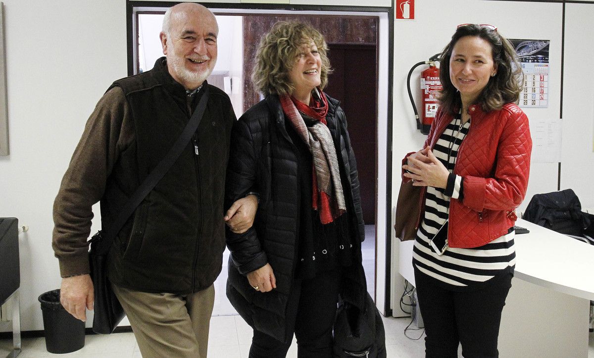 Recepción de Carmen Fouces a Carlos Godoy e Mónica Touriño 