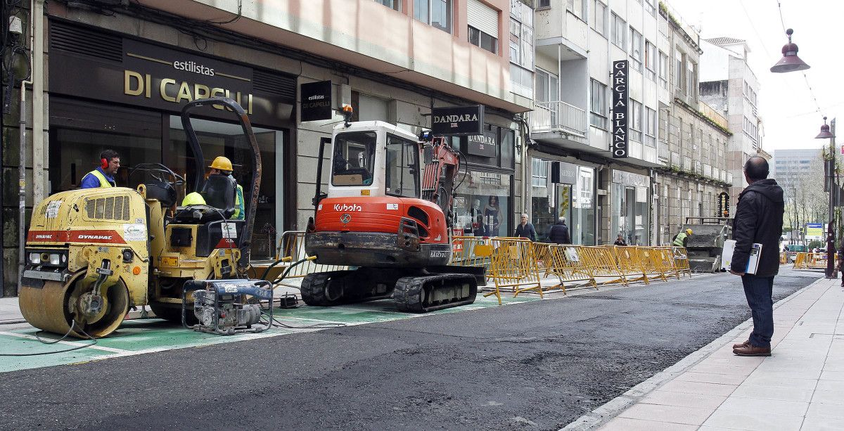 Obras en la calle Andrés Muruais que destaparon la existencia de un pasadizo secreto
