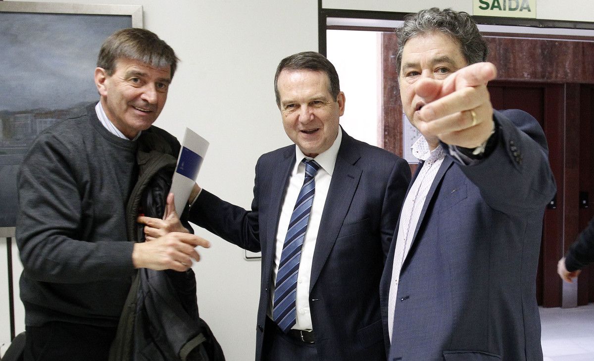 José Luis Pérez Ouro, Miguel Anxo Fernández Lores e Abel Caballero