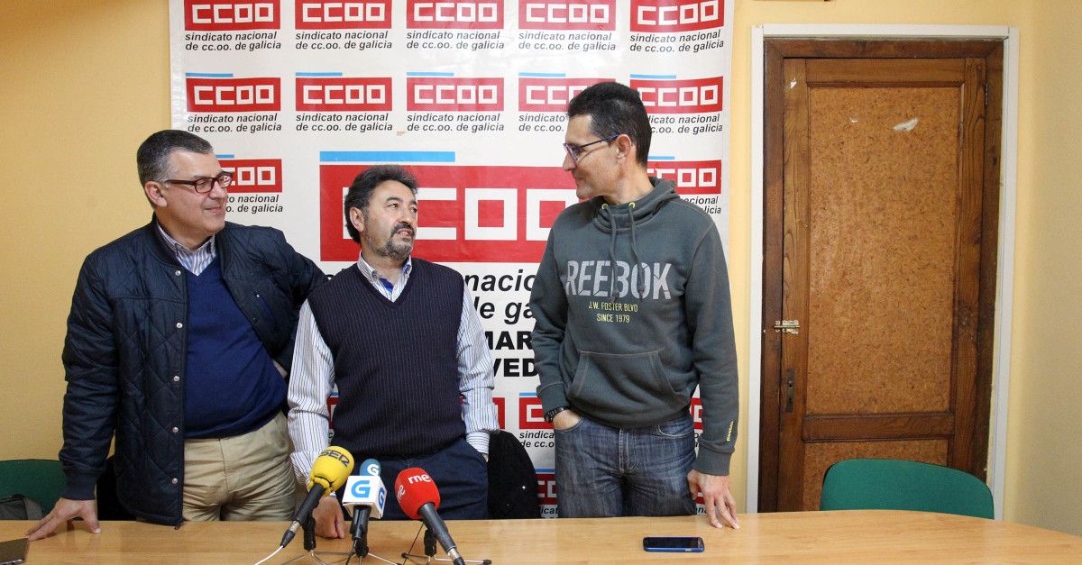Rueda de prensa de los delegados de Comisiones Obreras en la Deputación