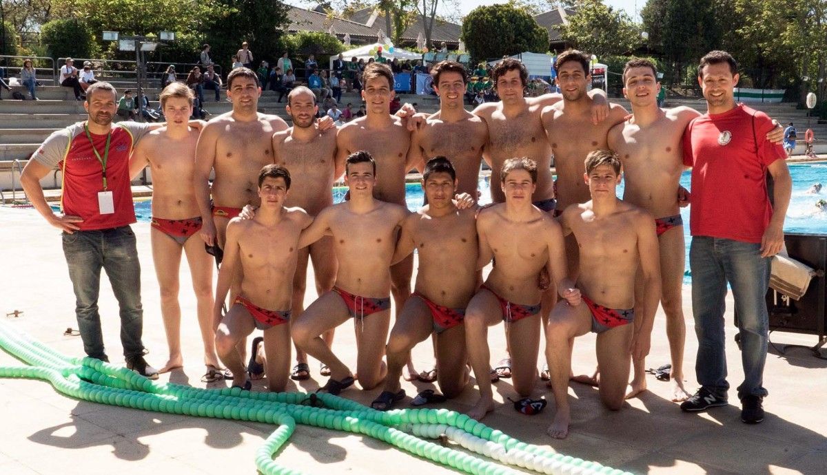 Equipo del Waterpolo Pontevedra en el Campeonato de España de 3ª División