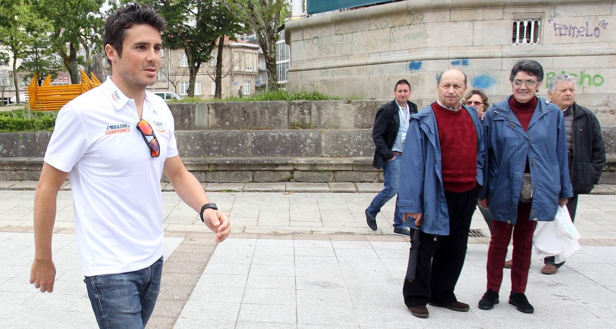 Javier Gómez Noya en un acto en Pontevedra