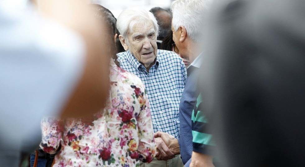 Sabino Torres, en un acto en el año 2015 en A Caeira (Poio)