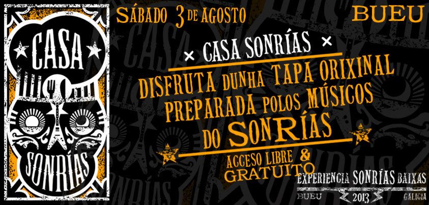 Cartel de la actividad gastronómica Casa SonRías