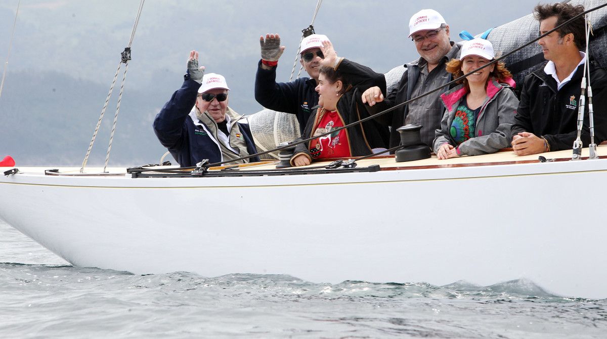 O rei emérito, Juan Carlos I en Sanxenxo