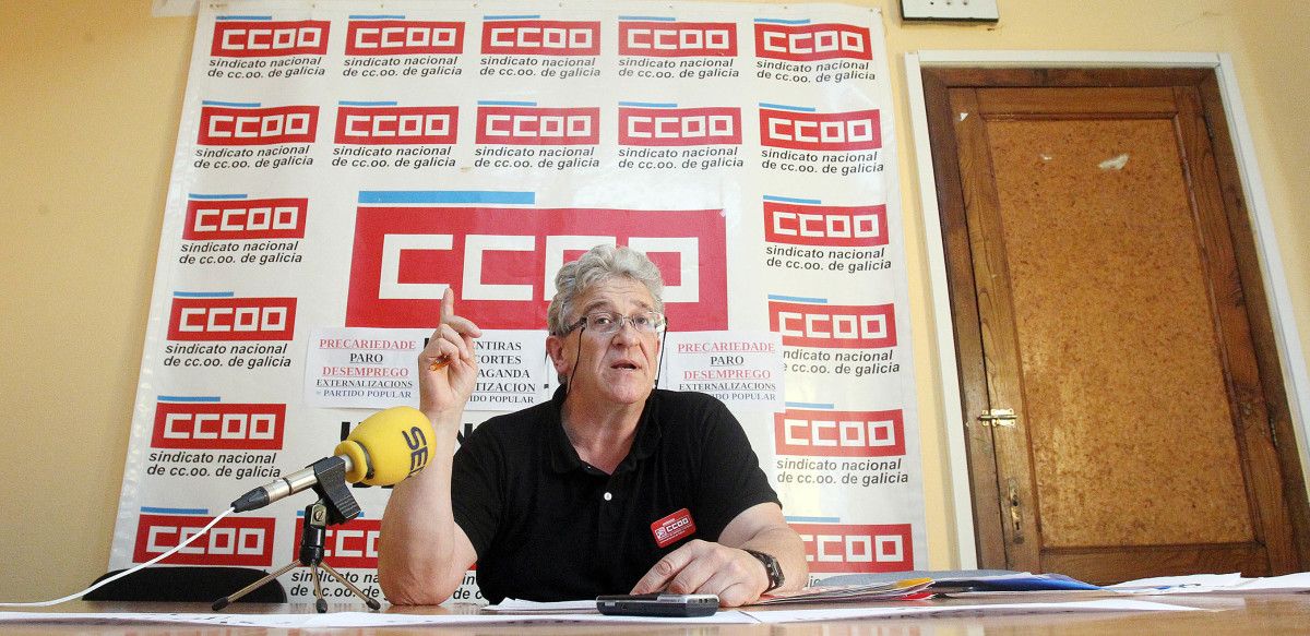 Rafael Vázquez, delegado de CC.OO. en la Xunta de Persoal de los Hospitales de Pontevedra
