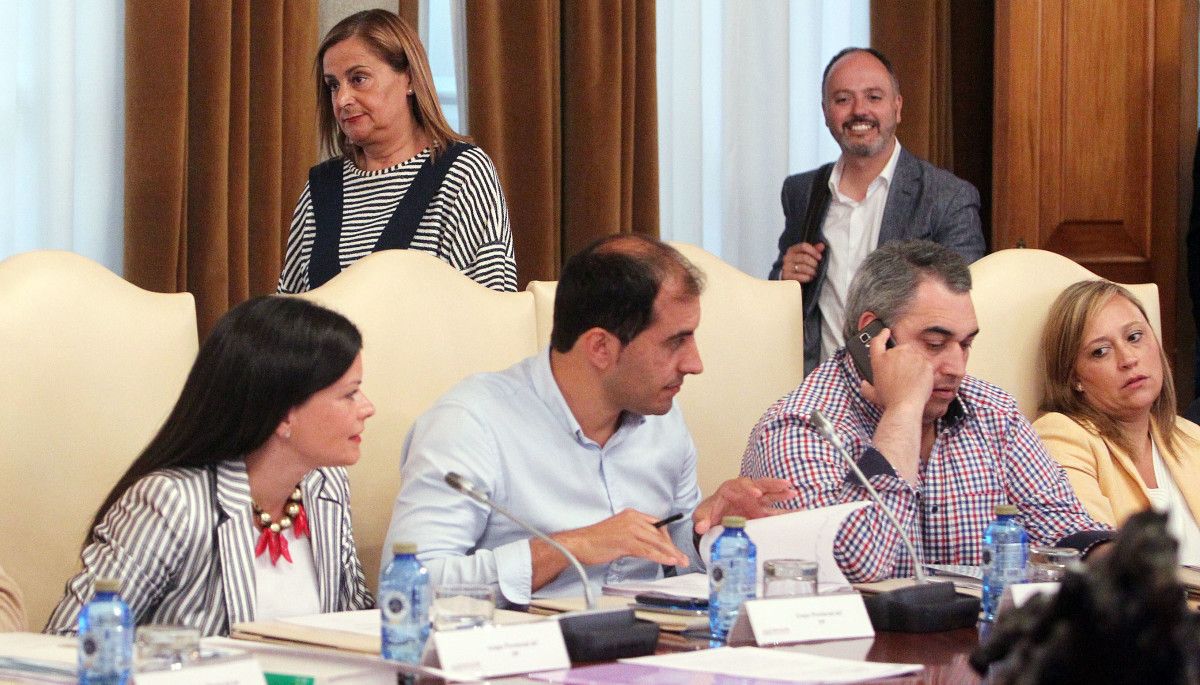 Pleno da Deputación na sala de xuntas