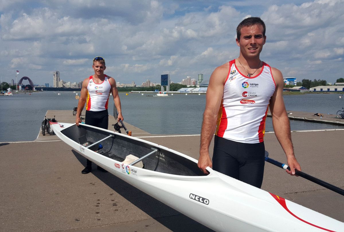 Adrián Sieiro e Sergio Vallejo no Europeo de Moscova