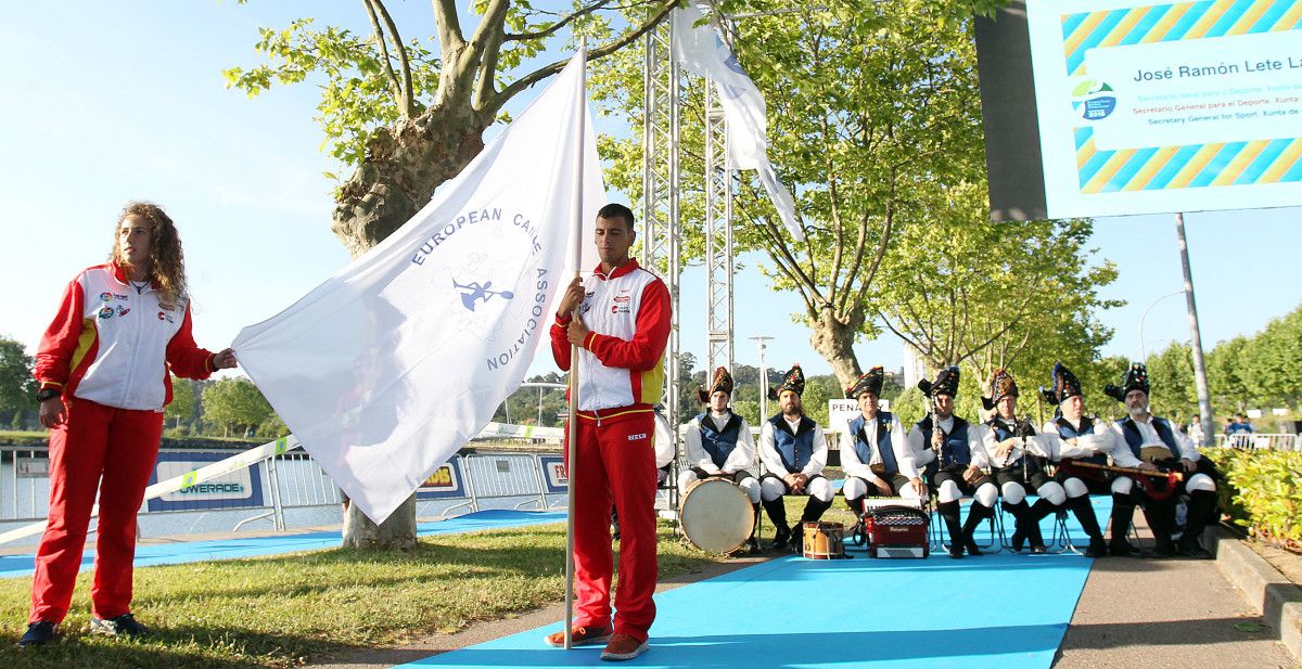 Ceremonia inaugural do Europeo de Piragüismo Maratón