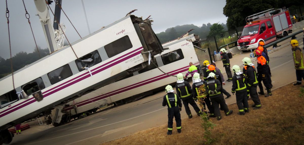 Accidente ferroviario en Santiago Accidente ferroviario en Santiago