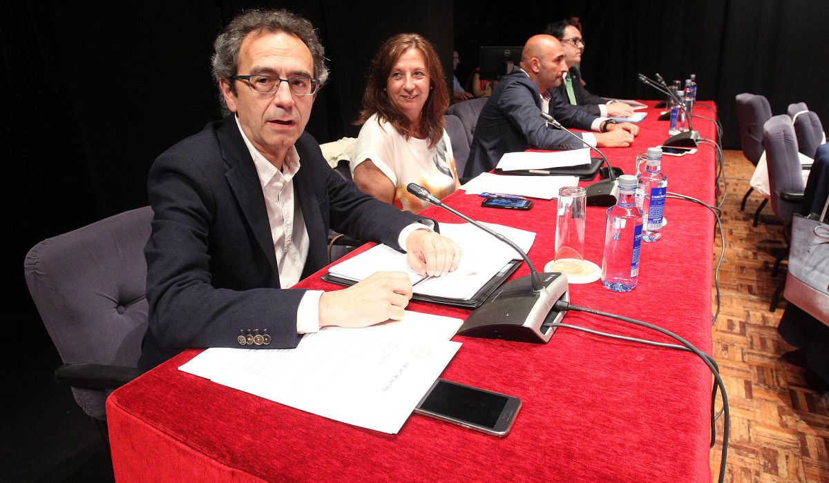 Concelleiros de Marea Pontevedra durante o pleno