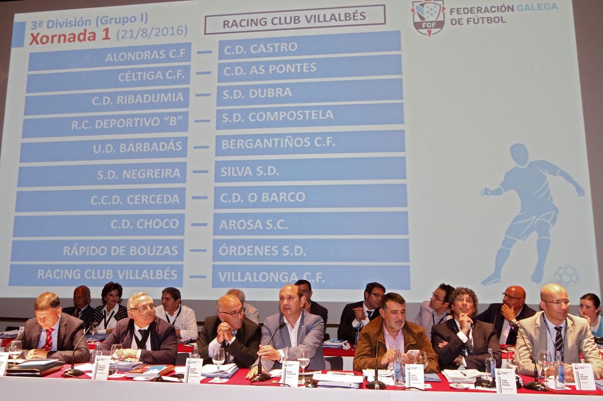 Sorteo do calendario de Terceira na Asemblea da Federación Galega de Fútbol
