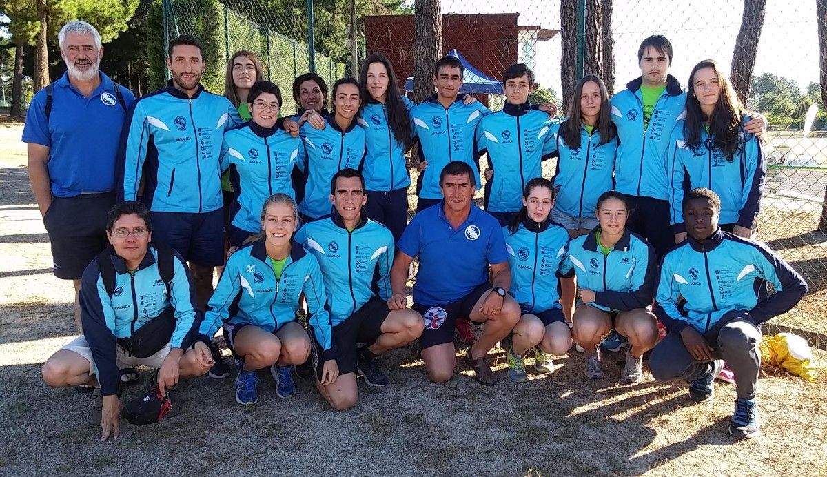 Equipo de la Gimnástica en el Campeonato Gallego Absoluto en Ourense
