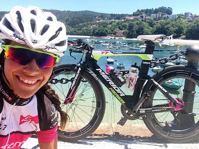 Saleta Castro durante un entrenamiento