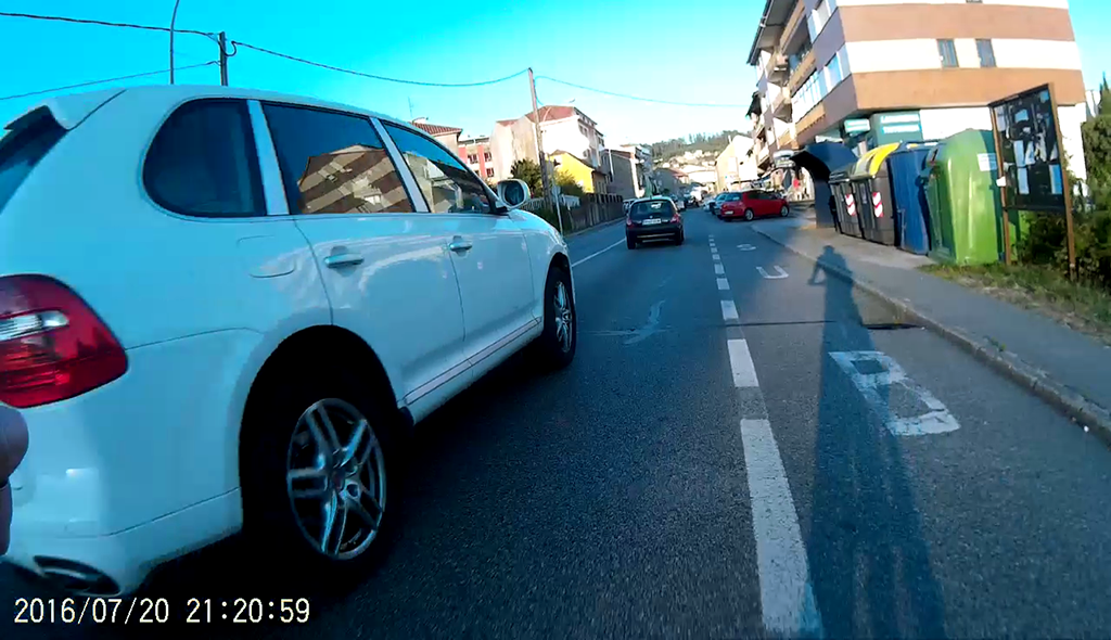 Adiantamento a un ciclista