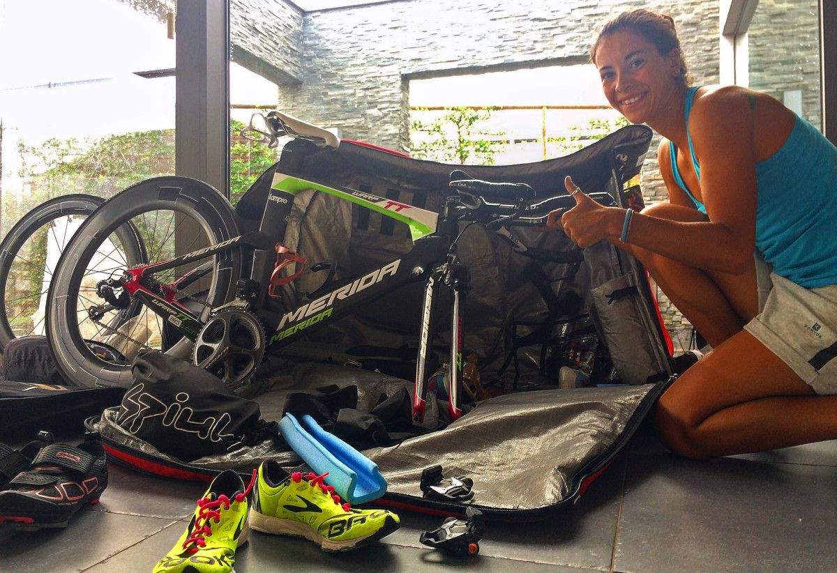 Saleta Castro tras recuperar su bicicleta perdida
