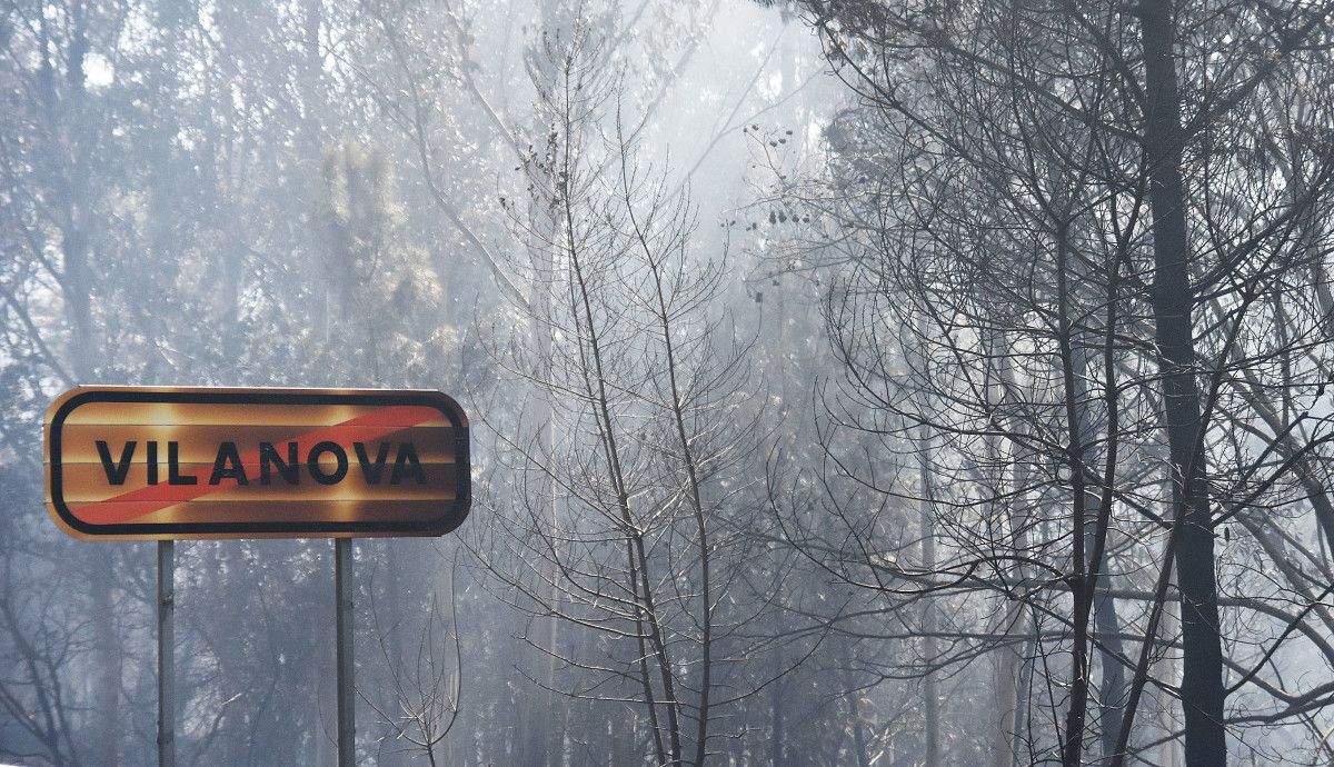 Superficie queimada no incendio de Cotobade Superficie queimada no incendio de Cotobade
