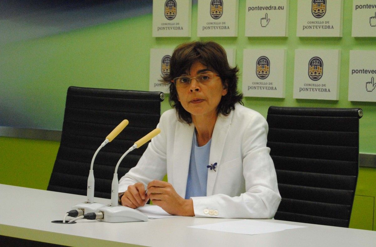 La concejala Carme da Silva durante una rueda de prensa