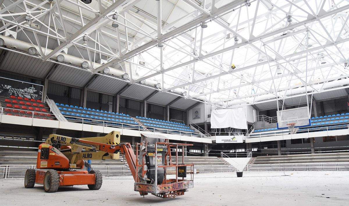 Estado das obras no Pavillón Municipal dos Deportes