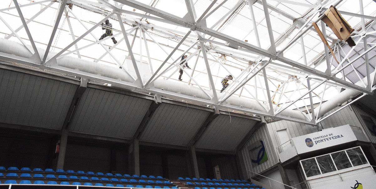 Estado das obras no Pavillón Municipal dos Deportes