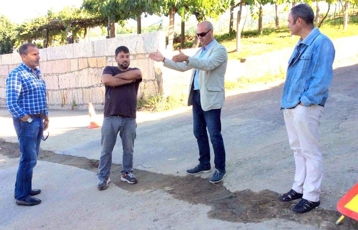El alcalde de Bueu, Félix Juncal, en Cela
