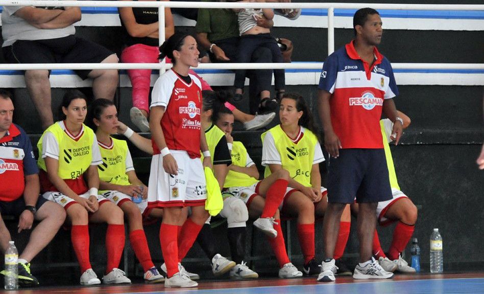 Marcio Santos (dereita) durante a súa primeira etapa no Poio Pescamar