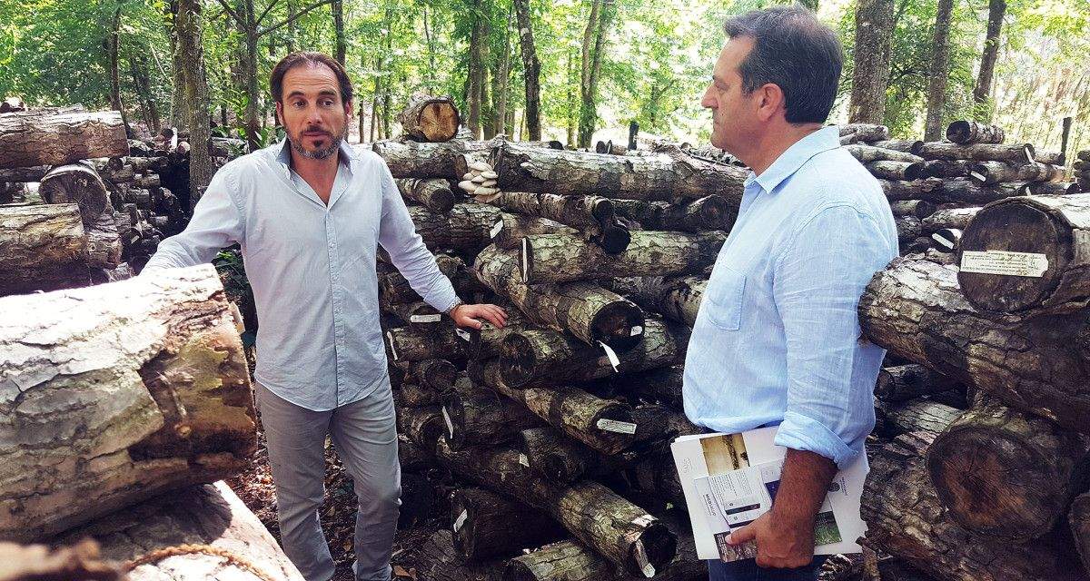 Luis Bará durante a súa visita a Hifas da Terra