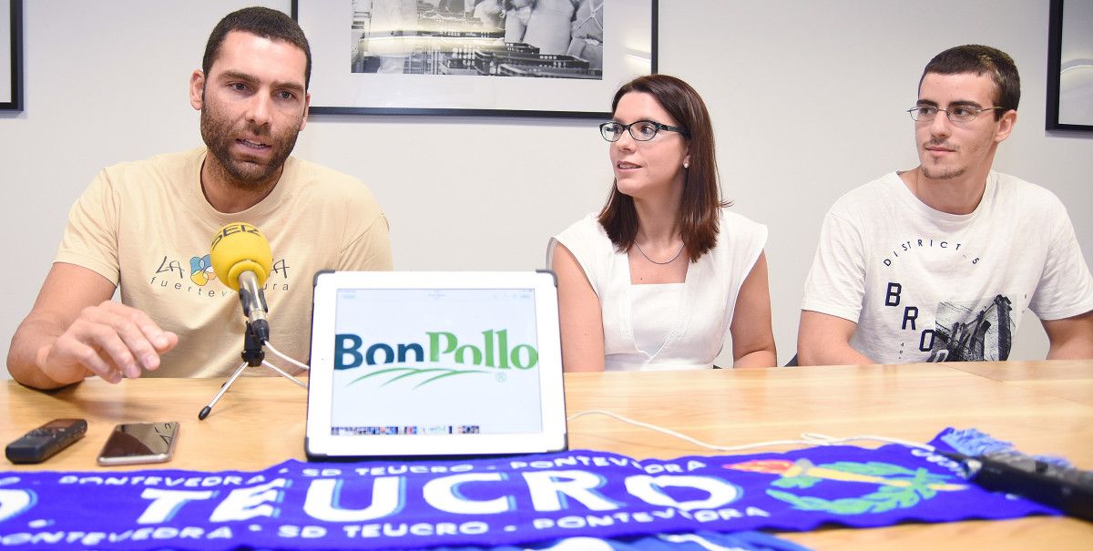 Javi Santana y Óscar Silva en la rueda de prensa convocada en Bonpollo-Avigal