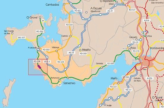 Novo tramo da senda peonil entre A Lanzada e Portonovo
