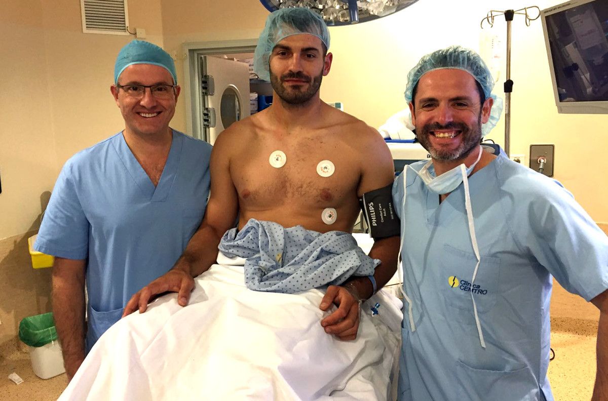 José Manuel Rial, antes de ser operado en la Clínica Cemtro