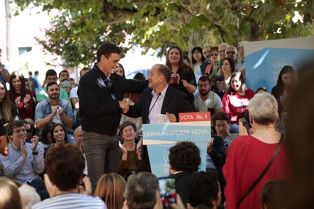 Mitin de Pedro Sánchez e Xoaquín Fernández Leiceaga en Vilagarcía de Arousa