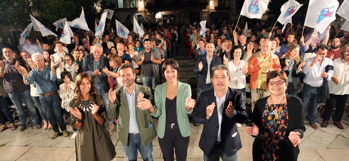 Mitin do BNG con Ana Pontón na Praza do Teucro na campaña do 25-S