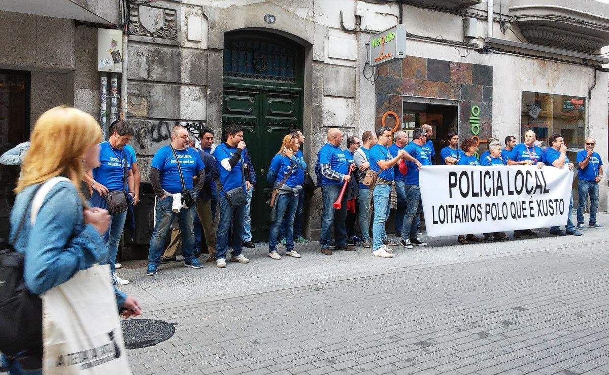 Protesta da Policía Local de Pontevedra
