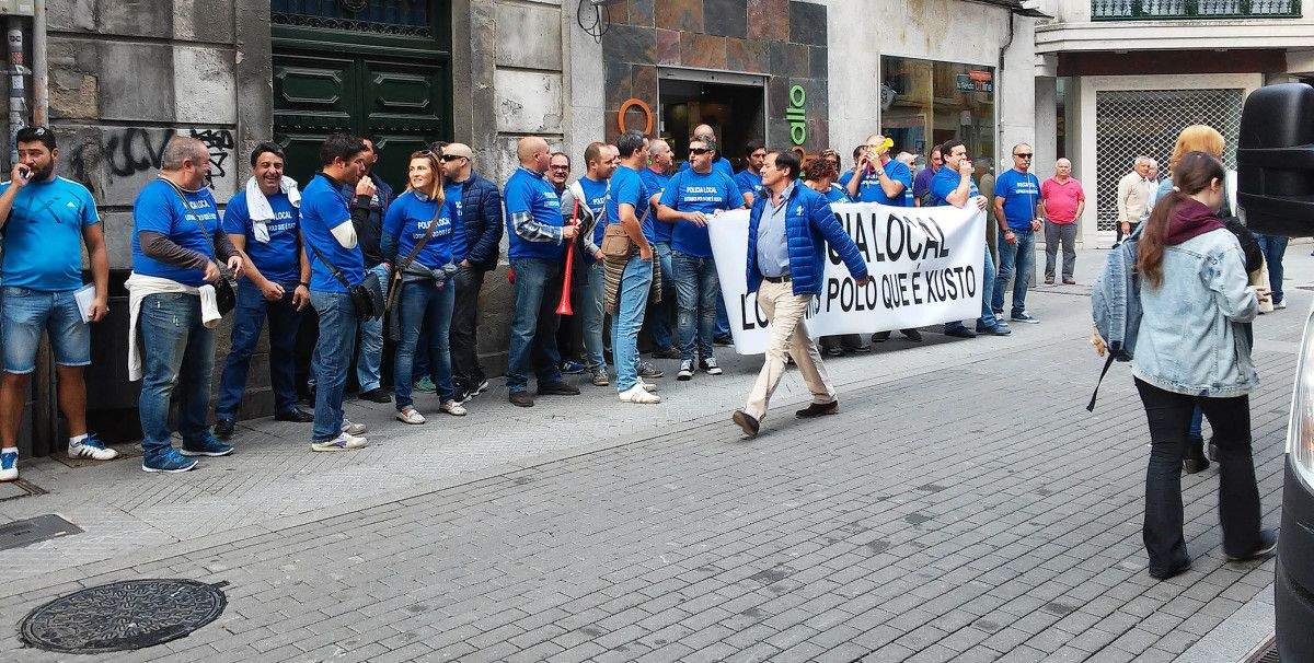 Protesta da Policía Local de Pontevedra