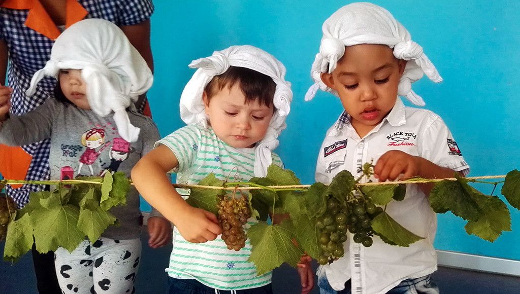 Fiesta de la vendimia en las escuelas infantiles de Sanxenxo