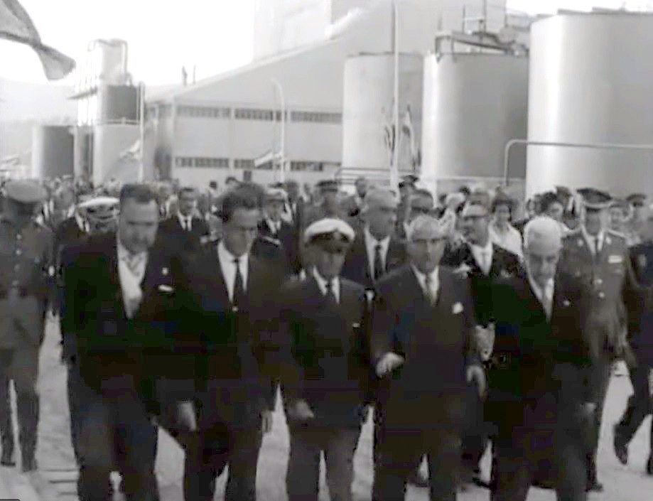 Autoridades en la inauguración de ENCE en el noticiario del Nodo