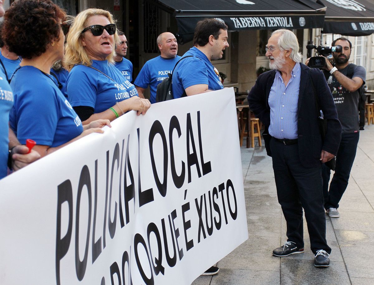 Protesta de la Policía Local en el pleno de septiembre