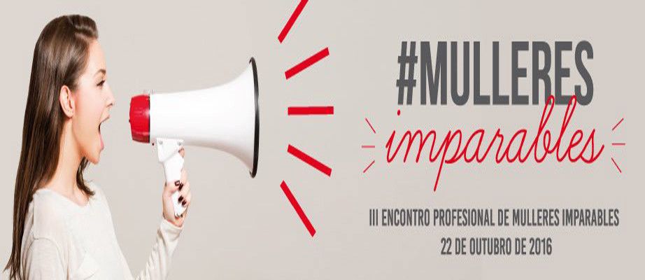Cartel do encontro #MujeresImparables en Pontevedra