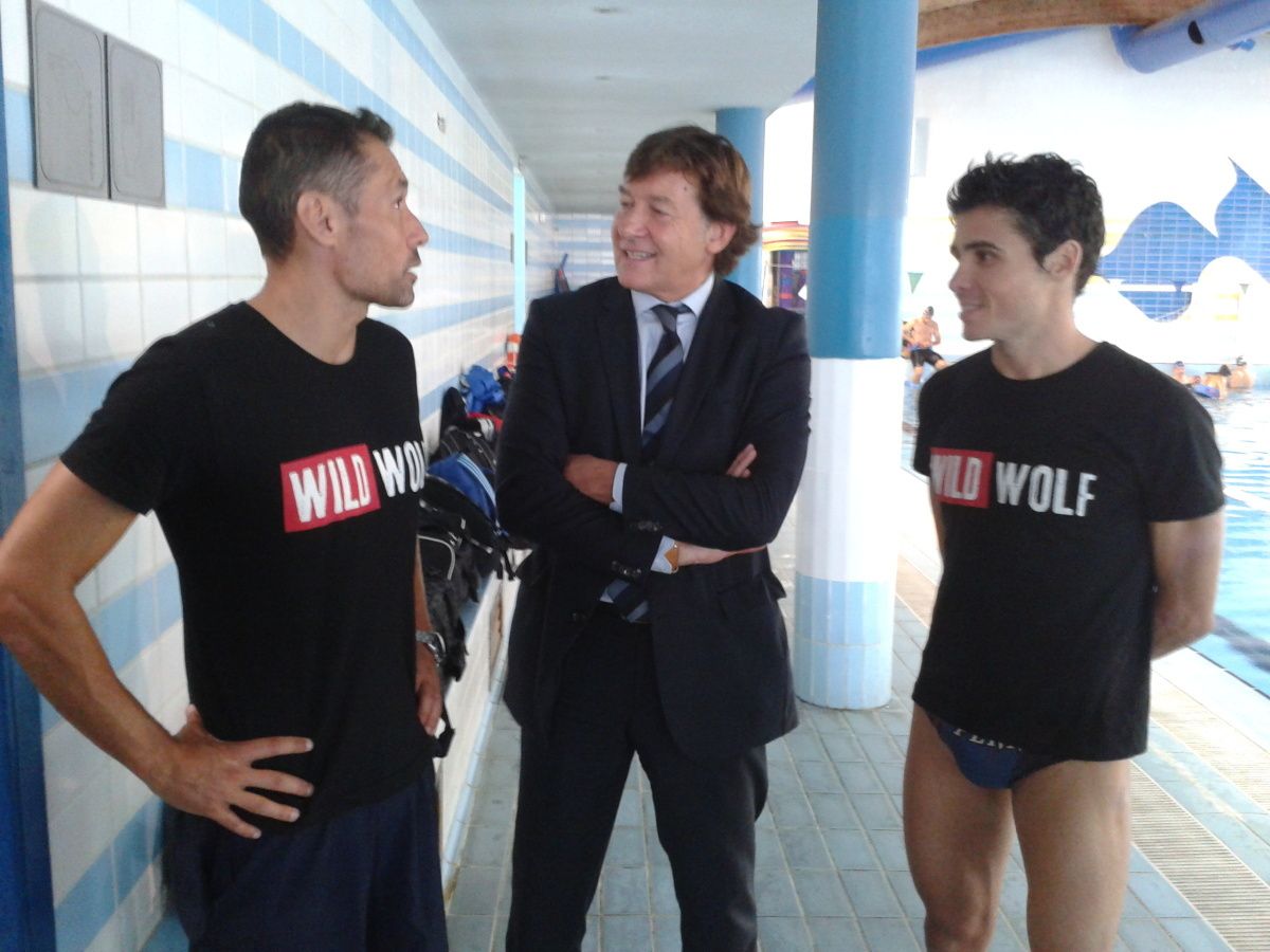 Carlos David Prieto, José Ramón Lete e Javier Gómez Noya no CGTD