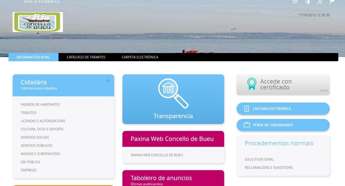 Sede electrónica del Concello de Bueu